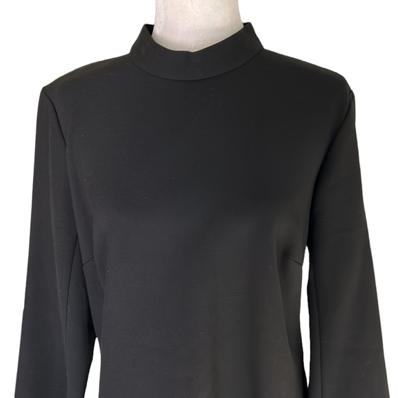 Trina Turk Black Mock Neck Cutout Back Hostess Top - 12 - Picture 5 of 14